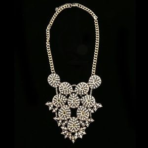 Luxury Crystal Necklace Gold/Clear NWOT